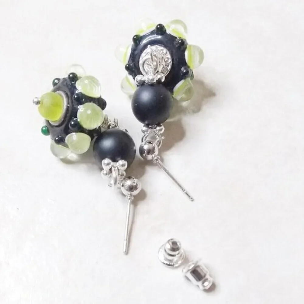 Knobby Nubby Handmade European Charm Beads! Sexy One-of-a-kind Dangle Earrings!